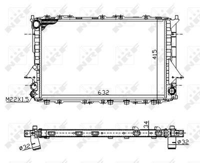 Radiator, engine cooling NRF 51320A