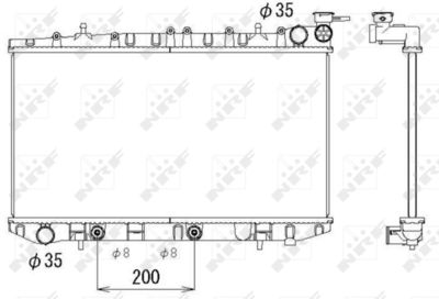 Radiator, engine cooling NRF 513497