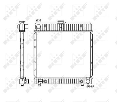 Radiator, engine cooling NRF 514250