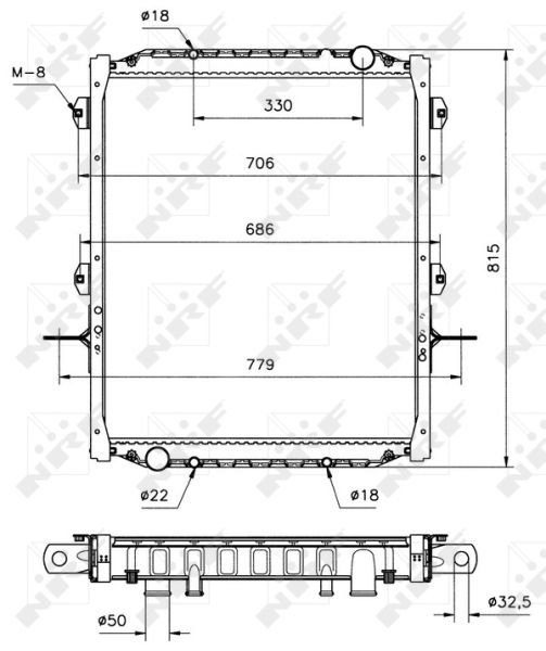 NRF 51533 Radiator, engine cooling