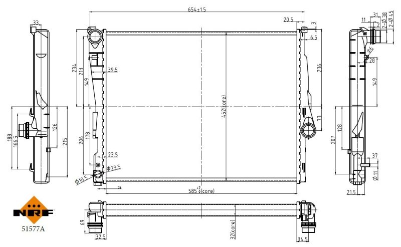 NRF 51577A Radiator, engine cooling