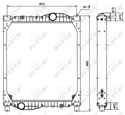 Radiator, engine cooling NRF 51589
