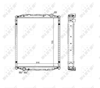 Radiator, engine cooling NRF 51604