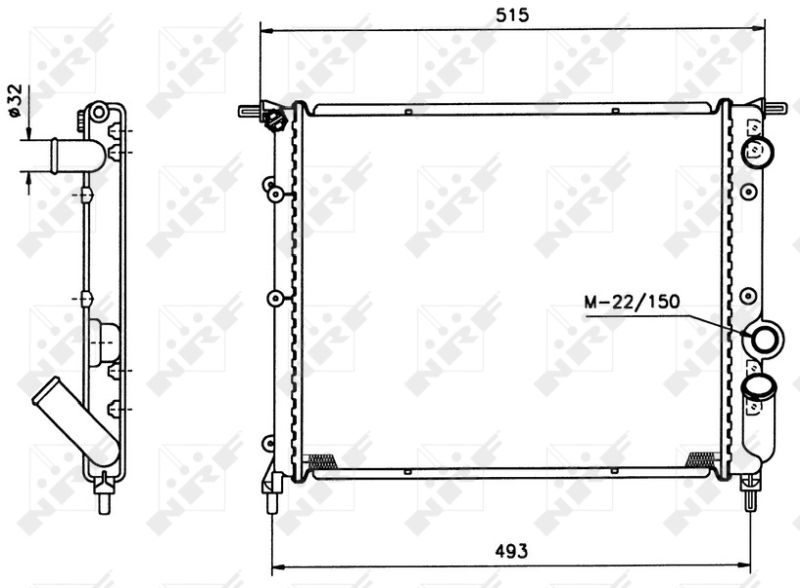 NRF 516259 Radiator, engine cooling