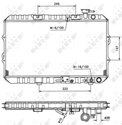 Radiator, engine cooling NRF 516354