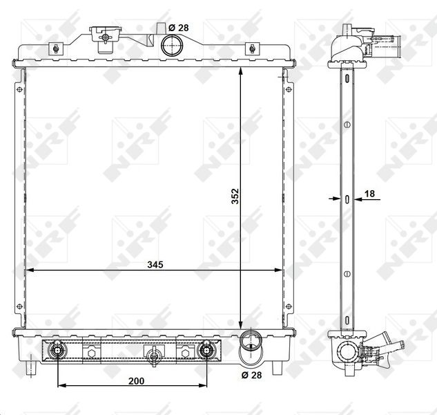 NRF 516355 Radiator, engine cooling