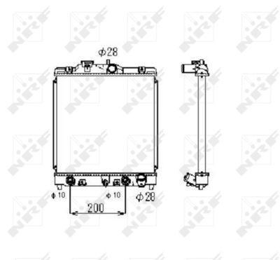 Radiator, engine cooling NRF 516356