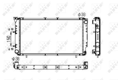 Radiator, engine cooling NRF 516671