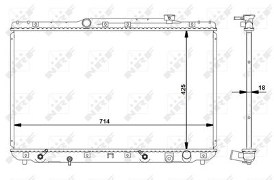 Radiator, engine cooling NRF 516721