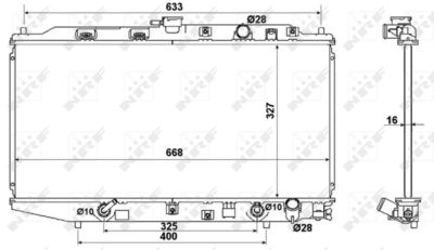 Radiator, engine cooling NRF 516728