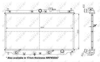 Radiator, engine cooling NRF 517722