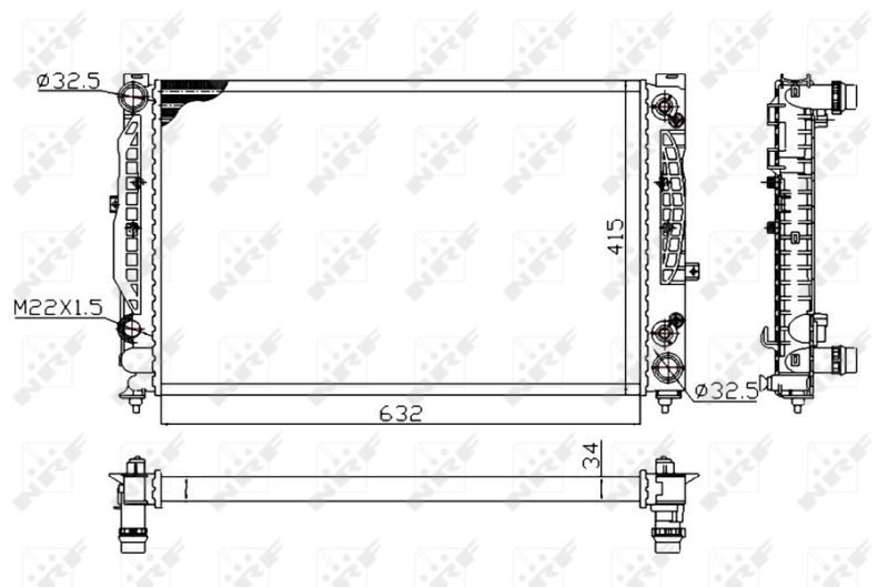 NRF 519504A Radiator, engine cooling