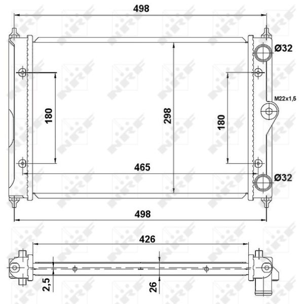 NRF 519505 Radiator, engine cooling