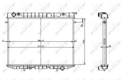 Radiator, engine cooling NRF 519532