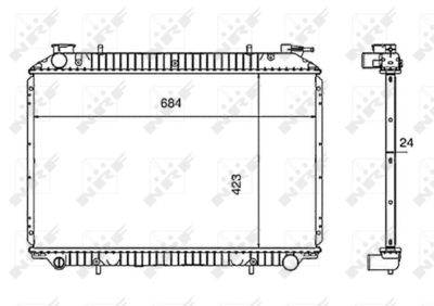 Radiator, engine cooling NRF 519534