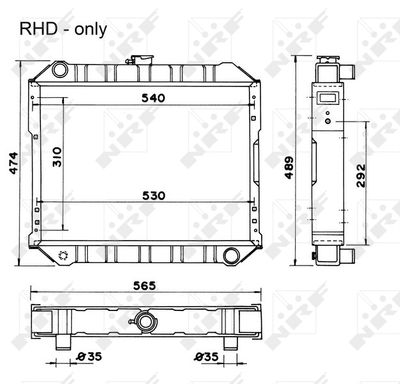 Radiator, engine cooling NRF 52038
