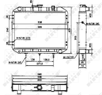 Radiator, engine cooling NRF 52047