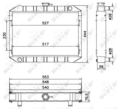 Radiator, engine cooling NRF 52048