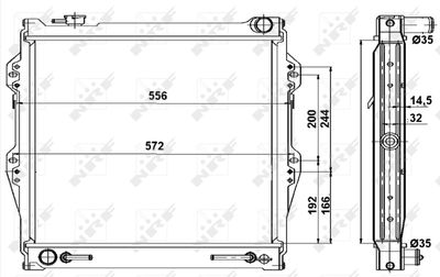 Radiator, engine cooling NRF 52091