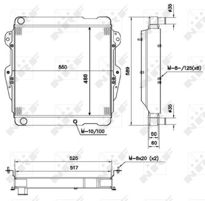 Radiator, engine cooling NRF 52111