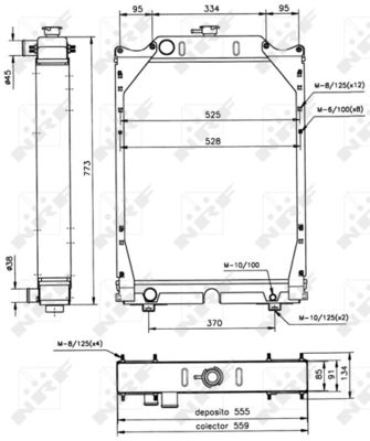 Radiator, engine cooling NRF 52122