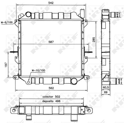 Radiator, engine cooling NRF 52126