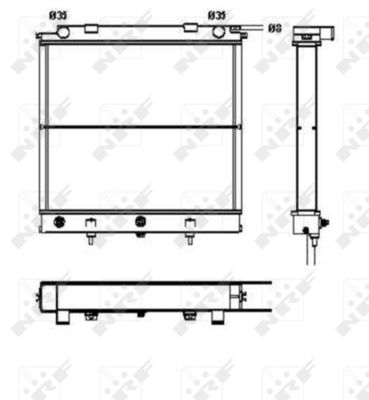 Radiator, engine cooling NRF 52129