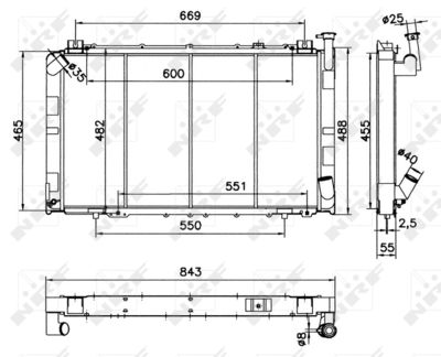 Radiator, engine cooling NRF 52143