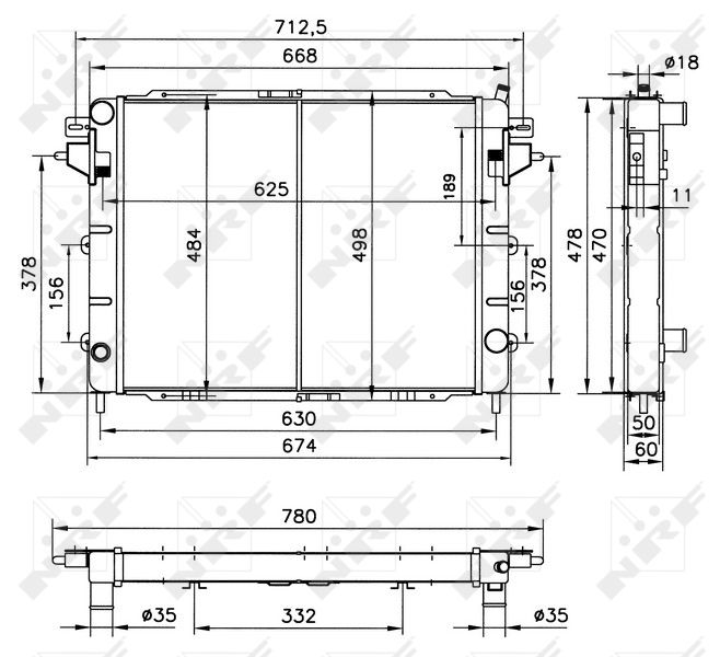 NRF 52144 Radiator, engine cooling