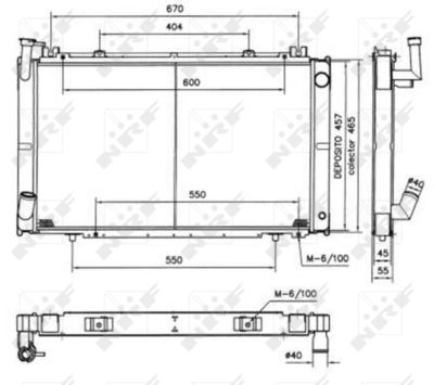 Radiator, engine cooling NRF 52154