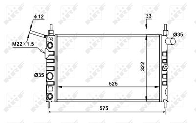 Radiator, engine cooling NRF 52156