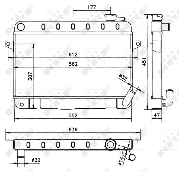 NRF 52162 Radiator, engine cooling