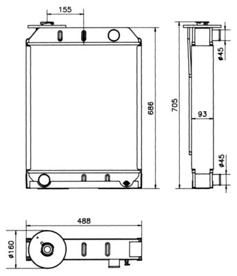 Radiator, engine cooling NRF 52188