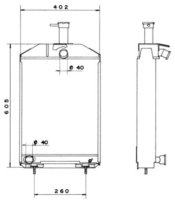 Radiator, engine cooling NRF 52189