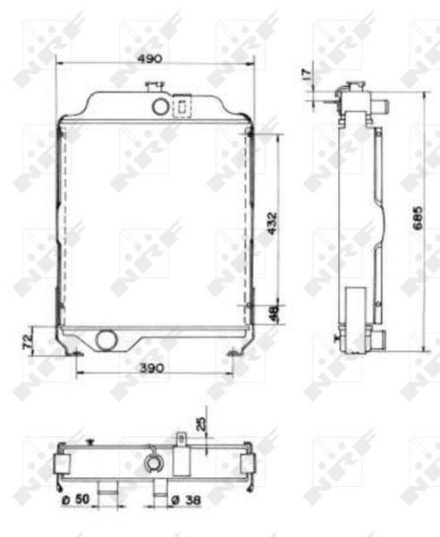 NRF 52200 Radiator, engine cooling
