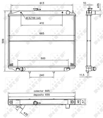 Radiator, engine cooling NRF 52238
