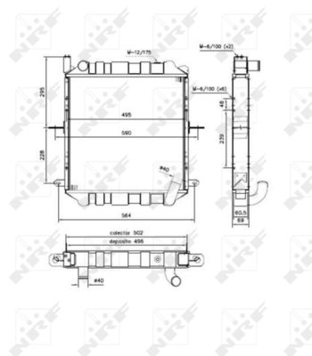 Radiator, engine cooling NRF 52244