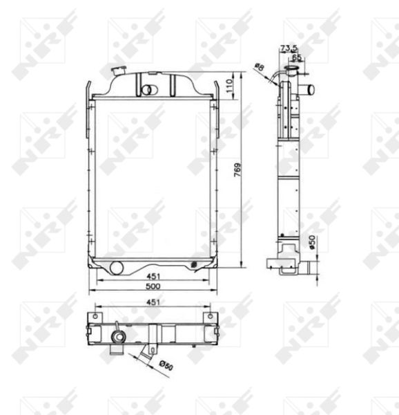 NRF 52254 Radiator, engine cooling