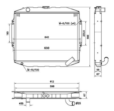 Radiator, engine cooling NRF 52282