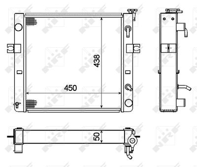 Radiator, engine cooling NRF 52297A