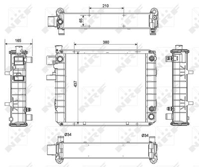 Radiator, engine cooling NRF 52298