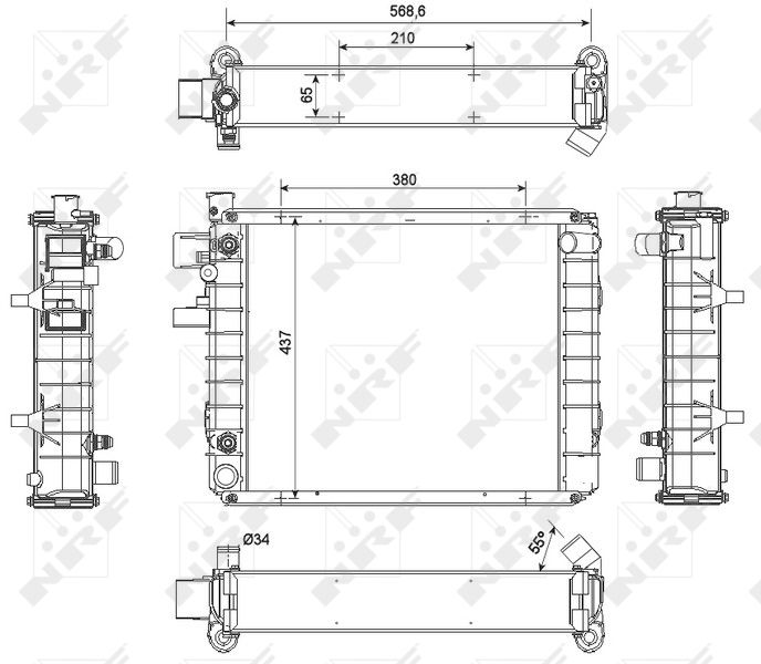 NRF 52299 Radiator, engine cooling
