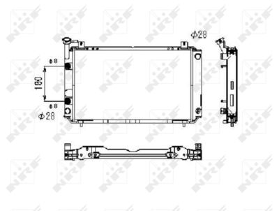 Radiator, engine cooling NRF 523495