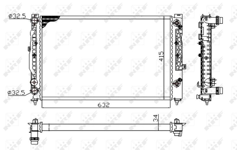 NRF 529504A Radiator, engine cooling