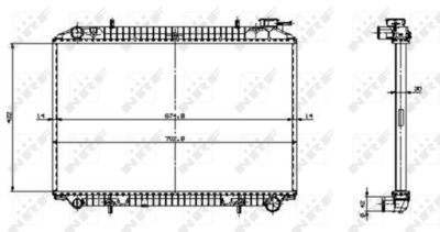 Radiator, engine cooling NRF 529534