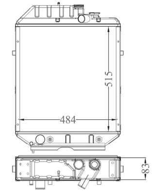 Radiator, engine cooling NRF 530000
