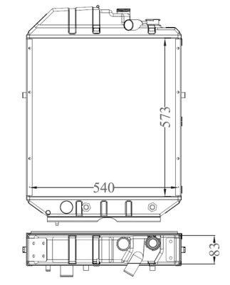 Radiator, engine cooling NRF 530001