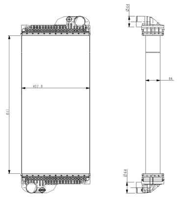 Radiator, engine cooling NRF 530004