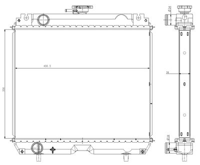 Radiator, engine cooling NRF 530006