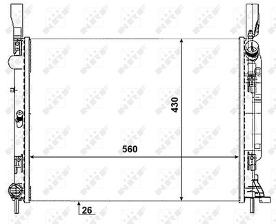 Radiator, engine cooling NRF 53001